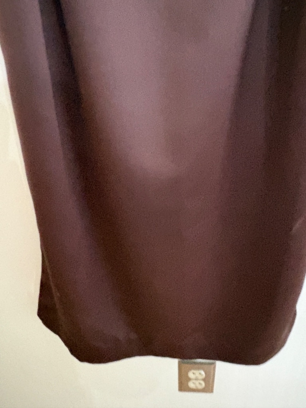 1990s JIM HJELM OCCASIONS Formal Brown Satin Tea-length Dress - Size 6 - Picture 6 of 15
